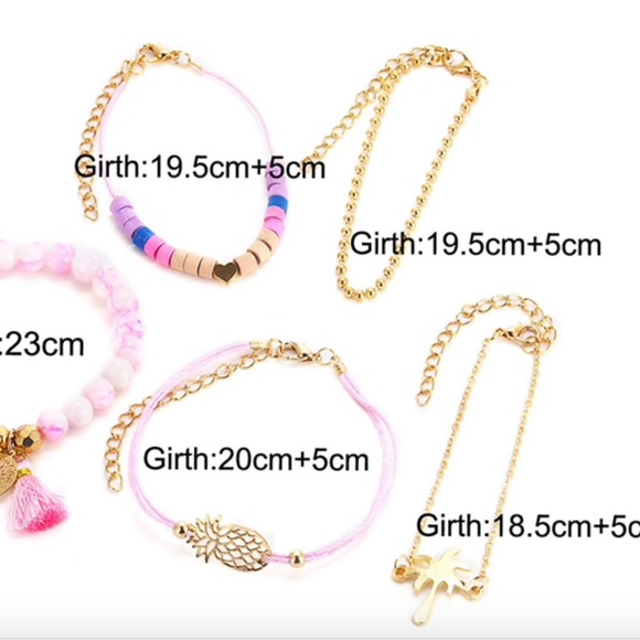 3/$30 - 5 Piece Layering Bracelet Boho Pineapple - Picture 2 of 2